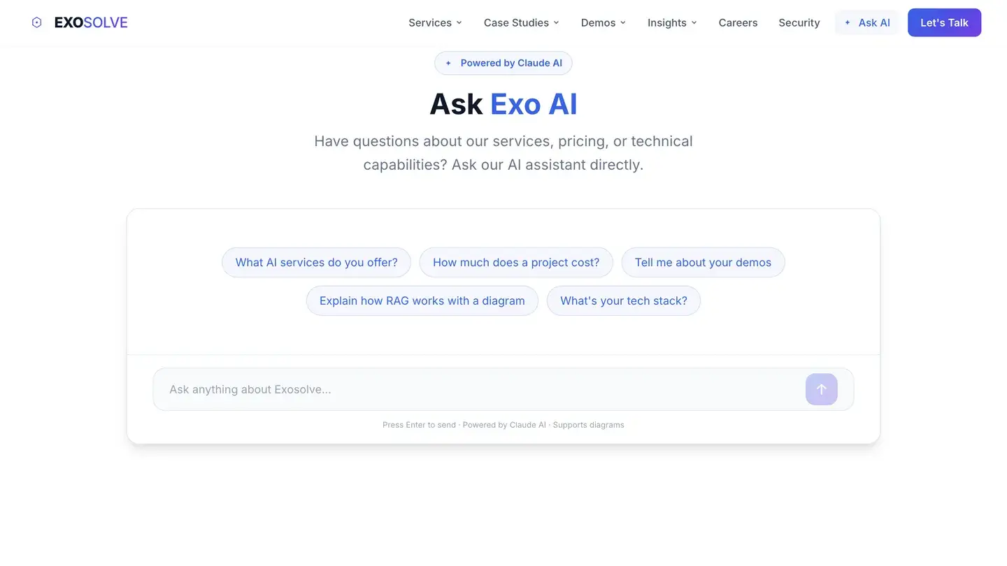 Exosolve Analytics screenshot