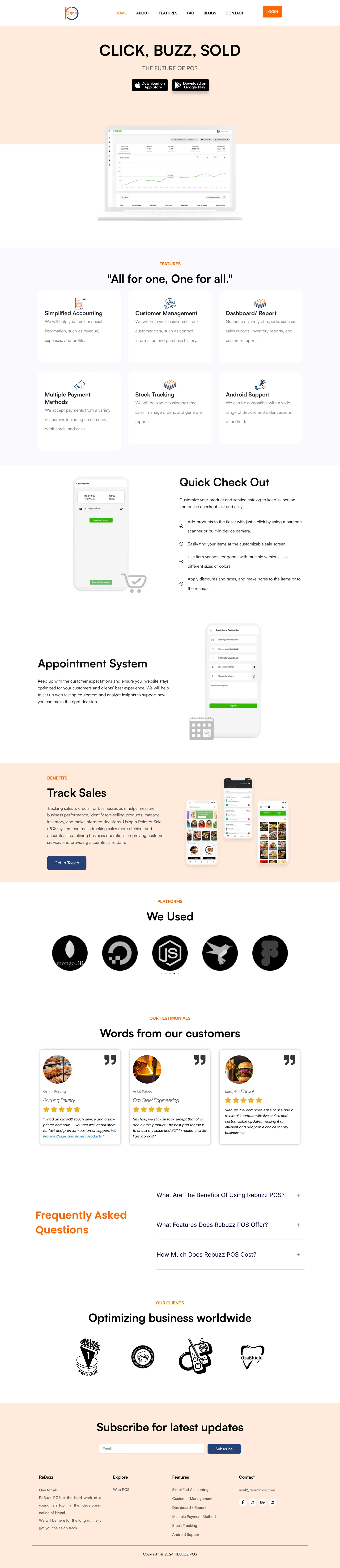 Rebuzz POS screenshot